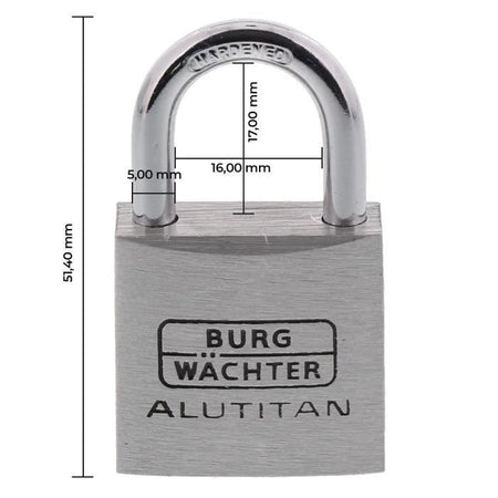 Set di 2 lucchetti - BURG WACHTER - DUO 770 30 SB - Alutitan 30 mm, doppia chiusura, antipicking