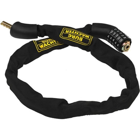 Lucchetto a catena per bicicletta - BURG WACHTER - 280 C 90 BLACK - Acciaio 6 mm, rivestito, codice