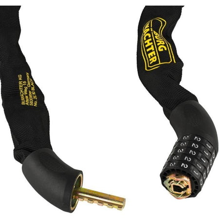 Lucchetto a catena per bicicletta - BURG WACHTER - 280 C 90 BLACK - Acciaio 6 mm, rivestito, codice