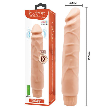 BAILE BARBARA VIBRATORE FALLO REALISTICO ECONOMICO MORBIDO VIBRANTE CON VELOCITÀ REGOLABILE 25,5 X 4,9 CM