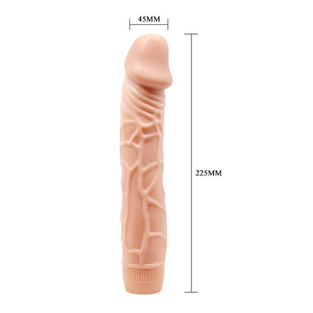 BAILE VIBRATORE REALISTICO ANALE VAGINALE ECONOMICO IN MORBIDO TPR 22,5 CM