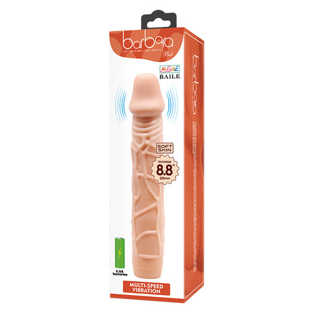 BAILE VIBRATORE REALISTICO ANALE VAGINALE ECONOMICO IN MORBIDO TPR 22,5 CM
