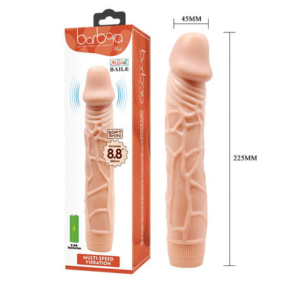 BAILE VIBRATORE REALISTICO ANALE VAGINALE ECONOMICO IN MORBIDO TPR 22,5 CM