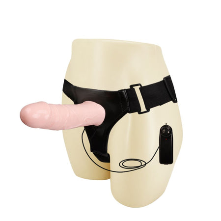 Strap on da uomo dildo indossabile cavo vibrante con mutandina regolabile mm 165 x 43
