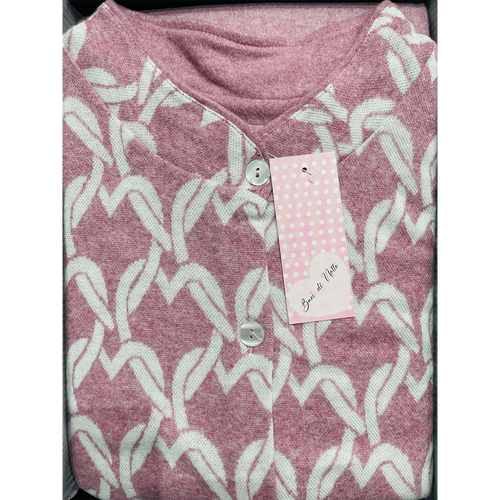 Baci di Notte Pigiama Invernale Aperto da Donna in Punto Milano 20114 S35 - Passarelli Biancheria