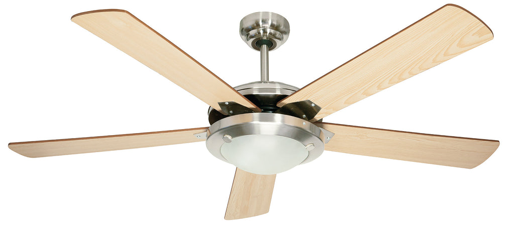 Ventilatore da Soffitto 132cm 5 pale Luce Telecomando Pale Reversibili Reverse