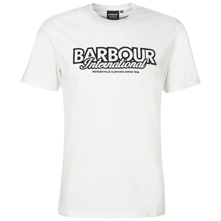 Barbour International T-shirt bianca ROWLEY MTS1132