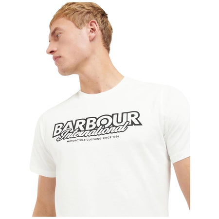 Barbour International T-shirt bianca ROWLEY MTS1132
