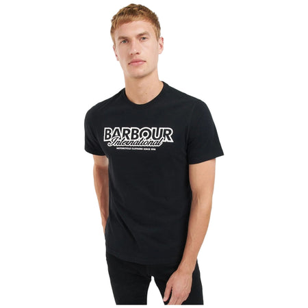 Barbour International T-shirt nera ROWLEY MTS1132
