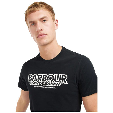 Barbour International T-shirt nera ROWLEY MTS1132