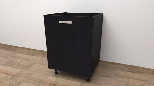 MOBILE BASE 60 COMPRESO DI ANTA, H 72 CM L 60 CM P 55,5 CM, SPEDIZIONE IN KIT NERO