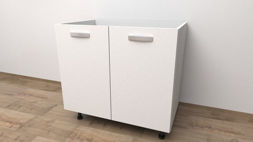 Base per lavello d’appoggio completa di 2 ante spedizione in kit Lunghezza 80 Profondità 55 Altezza 72 esclusi piedini Altezza piedini 10 cm in colore bianco