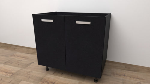 Mobile Base da 90 COMPRESA DI 2 ANTE .SPEDIZIONE IN KIT H 72 CM L 90 CM P 55,5 CM NERO