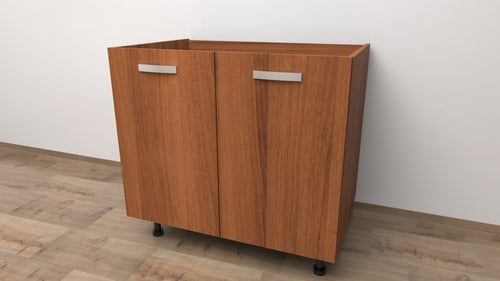 Base per lavello d’appoggio completa di 2 ante spedizione in kit Lunghezza 80 Profondità 55 Altezza 72 esclusi piedini Altezza piedini 10 cm in colore noce