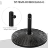 Base in poliresina tonda per ombrellone palo centrale marmetta da 25 kg