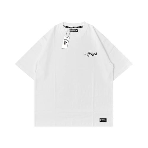 Basic white t shirt signature 100% cotone bianco Horda Brand Streetwear