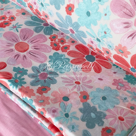 Bassetti Completo Lenzuola Matrimoniale con Doppie Federe Seventy Five 2509S50