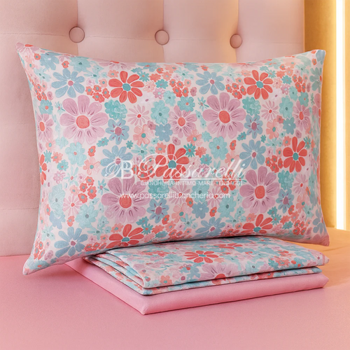 Bassetti Completo Lenzuola Matrimoniale con Doppie Federe Seventy Five 2509S50