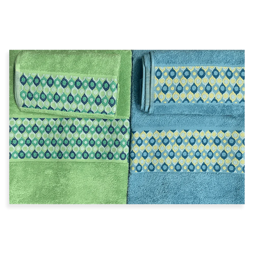 Bassetti Set 2+2 Asciugamani Amuleto D35 - Passarelli Biancheria