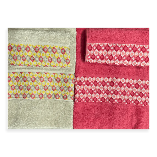 Bassetti Set 2+2 Asciugamani Amuleto D35 - Passarelli Biancheria