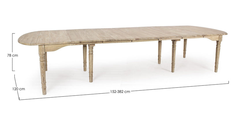 Tavolo allungabile Bedford rettangolare in legno massiccio di quercia europeo