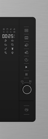 Beko bmgb 25332 bg microonde inox da incasso con grill, 9 funzioni, 25 litri , 900 w