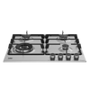 Beko hiaw64224sxe piano cottura a gas 60 cm con comandi frontali 3 bruciatori e 1 wok colore inox
