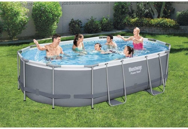 Bestway 56448 piscina fuori terra power steel ovale da 488x350x107 cm