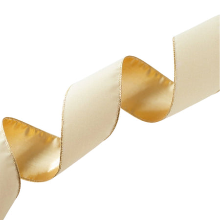 Nastro in velluto a doppio lato, color oro, rotolo da 10 cm x 10 metri