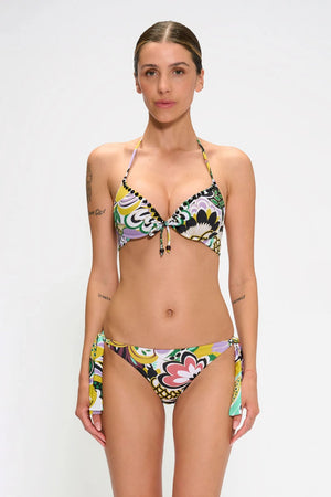 Bikini push-up e slip annodato fantasia | MARINA ABAGNALE