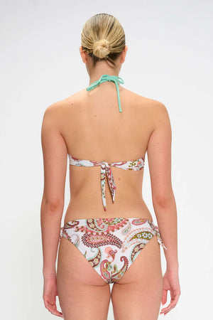 Bikini push-up e slip annodato fantasia paisley | MARINA ABAGNALE