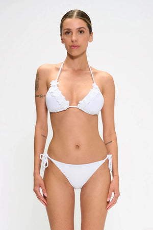 Bikini triangolo con applicazioni e slip annodato | MARINA ABAGNALE