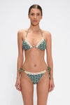 Bikini triangolo con ricami e slip annodato | MARINA ABAGNALE