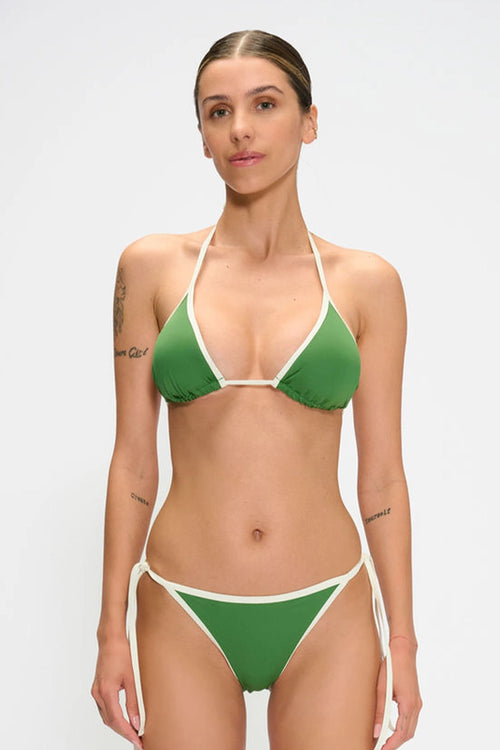 Bikini triangolo e slip annodato bicolor | MARINA ABAGNALE