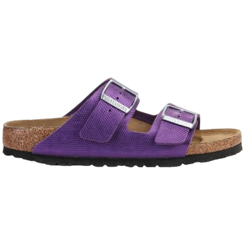 Birkenstock ciabatta Arizona hiny lizard acai, Birko Flor Embossed 1027765 Ciabatte Birkenstock