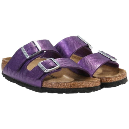 Birkenstock ciabatta Arizona hiny lizard acai, Birko Flor Embossed 1027765 Ciabatte Birkenstock