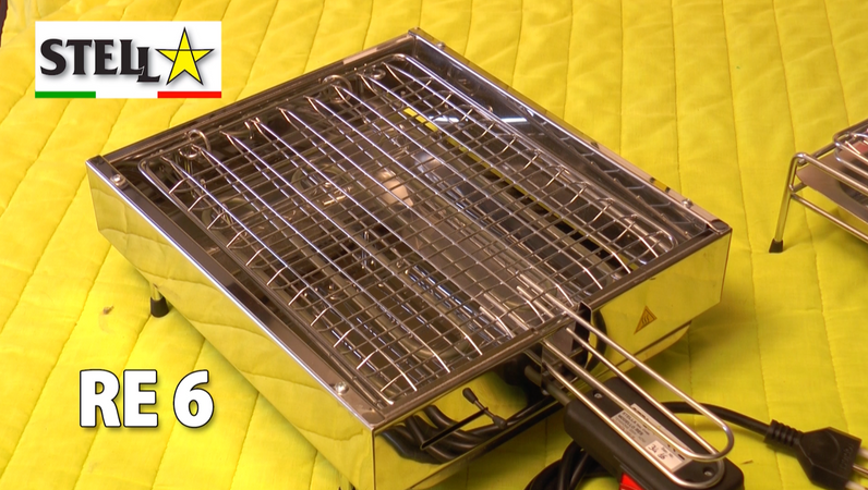 Bistecchiera Griglia Elettrica Satinata in Acciaio Inox 1900 Watt Made in Italy La Stella - ST 1900