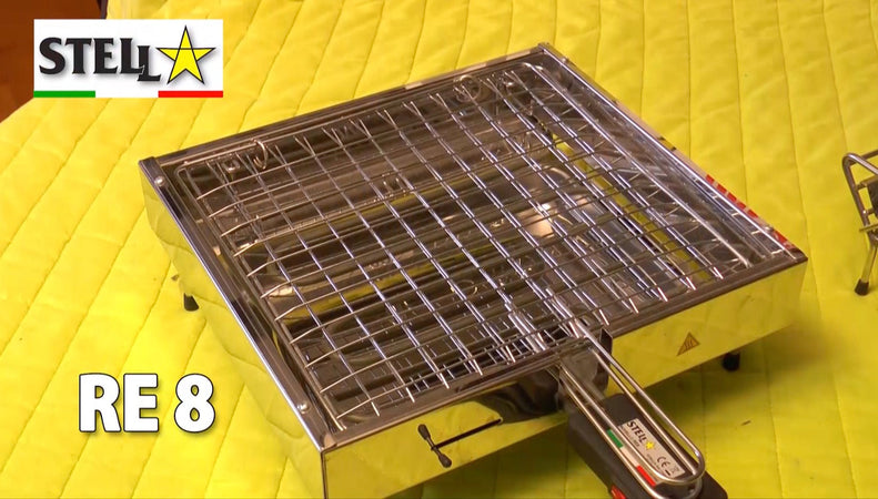 Bistecchiera Griglia Elettrica Satinata in Acciaio Inox 2000 Watt Made in Italy La Stella - ST 2000