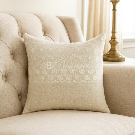 Blanc Mariclò Cuscino Arredo con Pizzo A3711199PA 2510S28