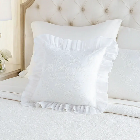 Blanc Mariclò Cuscino Arredo con Ricamo A38719 2510S40