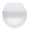Blanc Mariclò Set Runner + Centri in Lino Ricamate Dentelle 2510B92