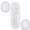 Blanc Mariclò Set Runner + Centri in Lino Ricamate Dentelle 2510B92