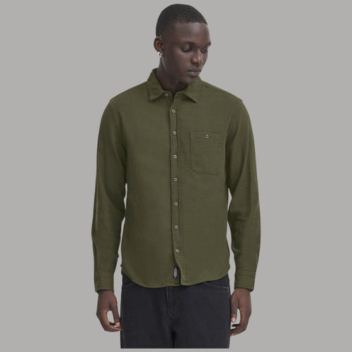Blend camicia verde in caldo cotone BENT 20718445