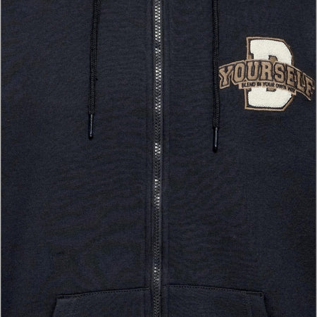 Blend felpa blu con cappuccio e zip 20718946