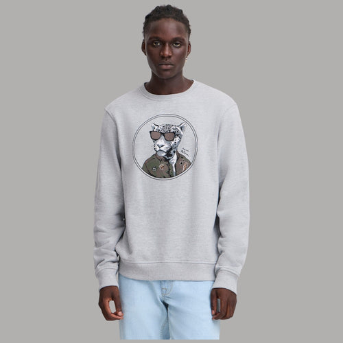 Blend felpa grigia con stampa 20717983