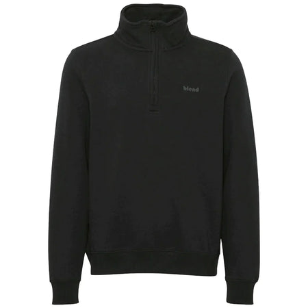 Blend felpa nera mezza zip 20714493