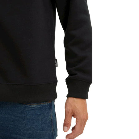Blend felpa nera mezza zip 20714493
