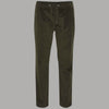 Blend pantaloni a coste verde con elastico 20716615