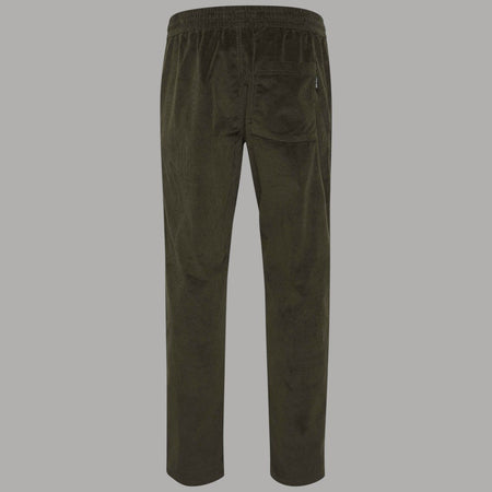 Blend pantaloni a coste verde con elastico 20716615