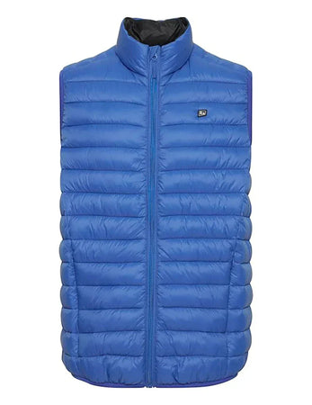 Blend piumino smanicato azzurro